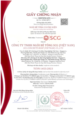 Home 155 Home Công Bố Hợp Chuẩn Ngói Bê Tông SCG