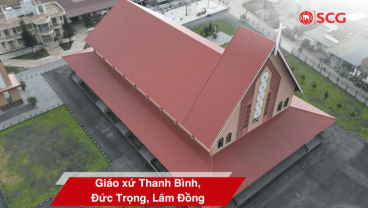 Home 56 Home Công trình Giáo xứ Thanh Bình – Sử dụng ngói Hera 101 màu đỏ